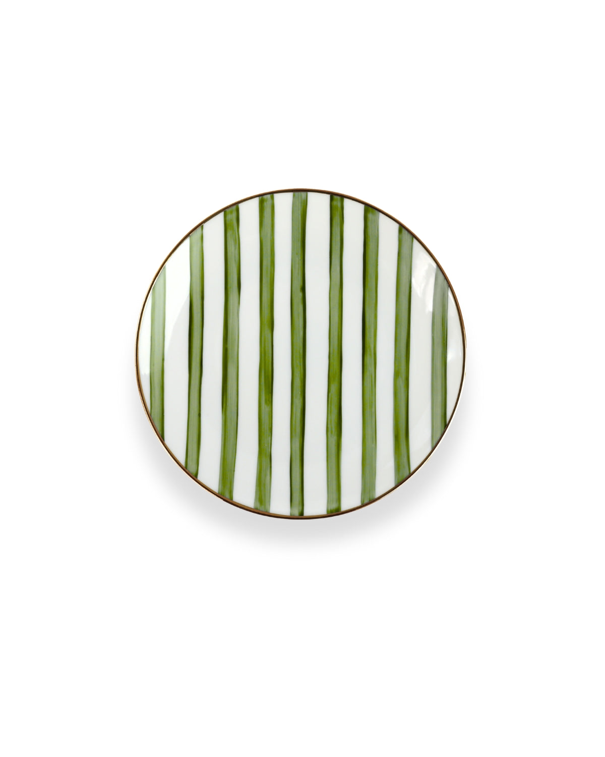 Piatto da Dessert "Righe" Verde Prato
