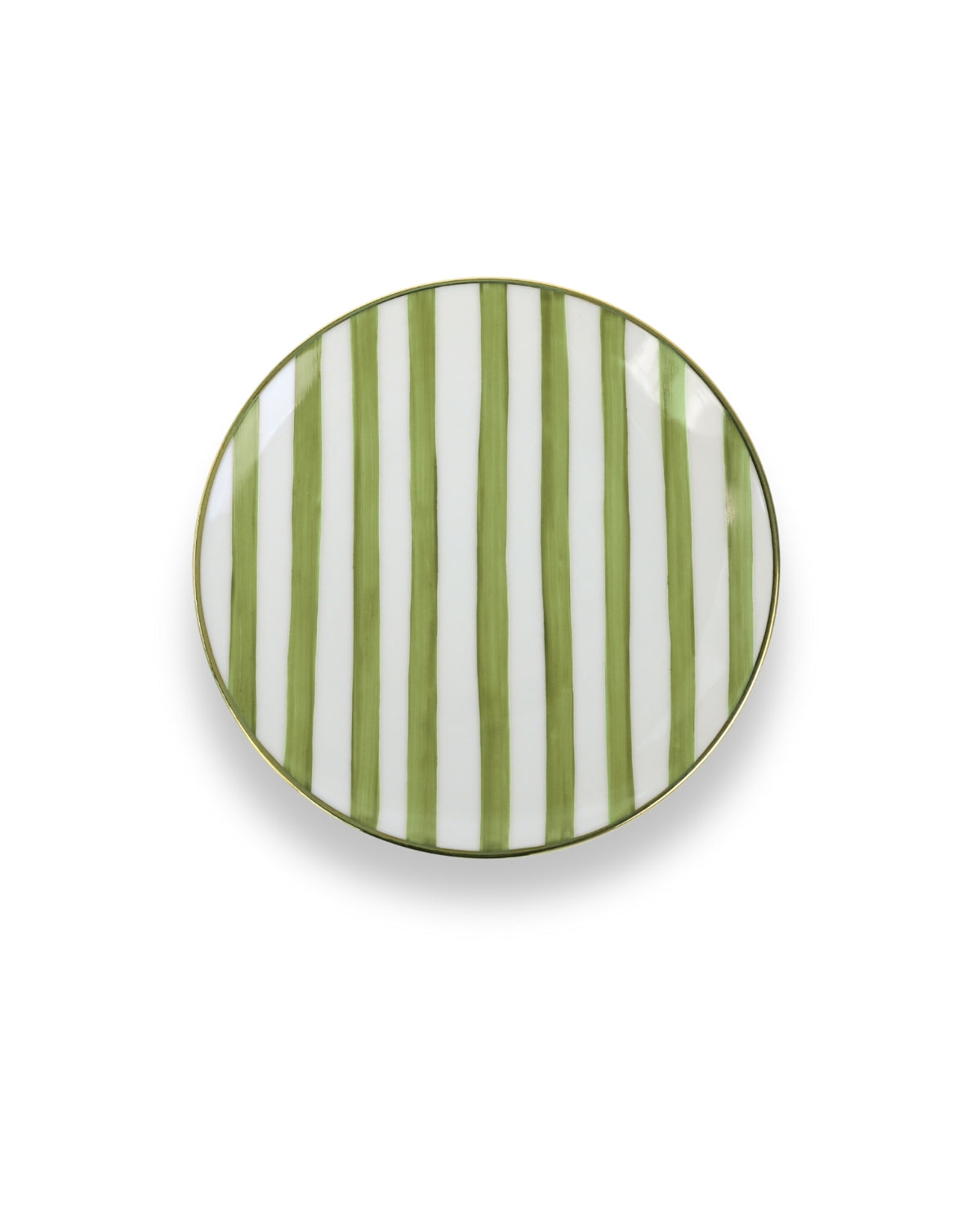 Piatto da Dessert "Righe" Verde Salvia