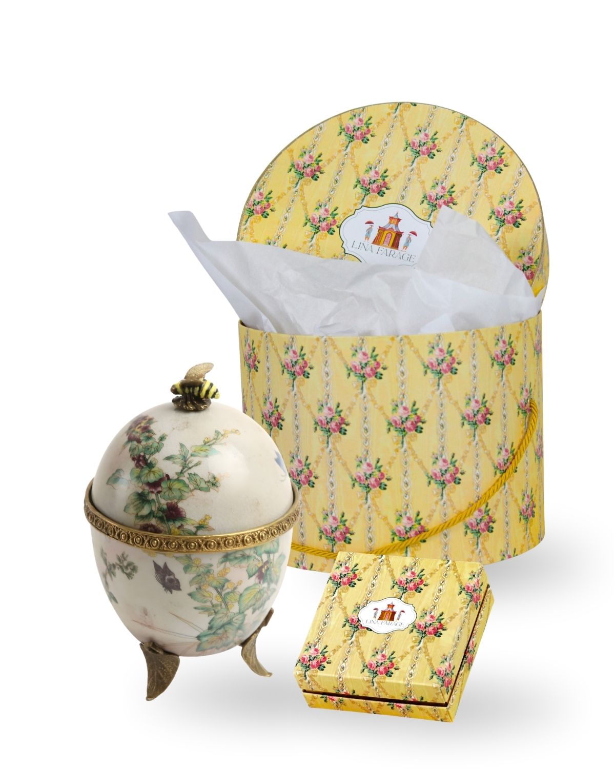 Cappelliera con Uovo di Porcellana Piccola Ape
