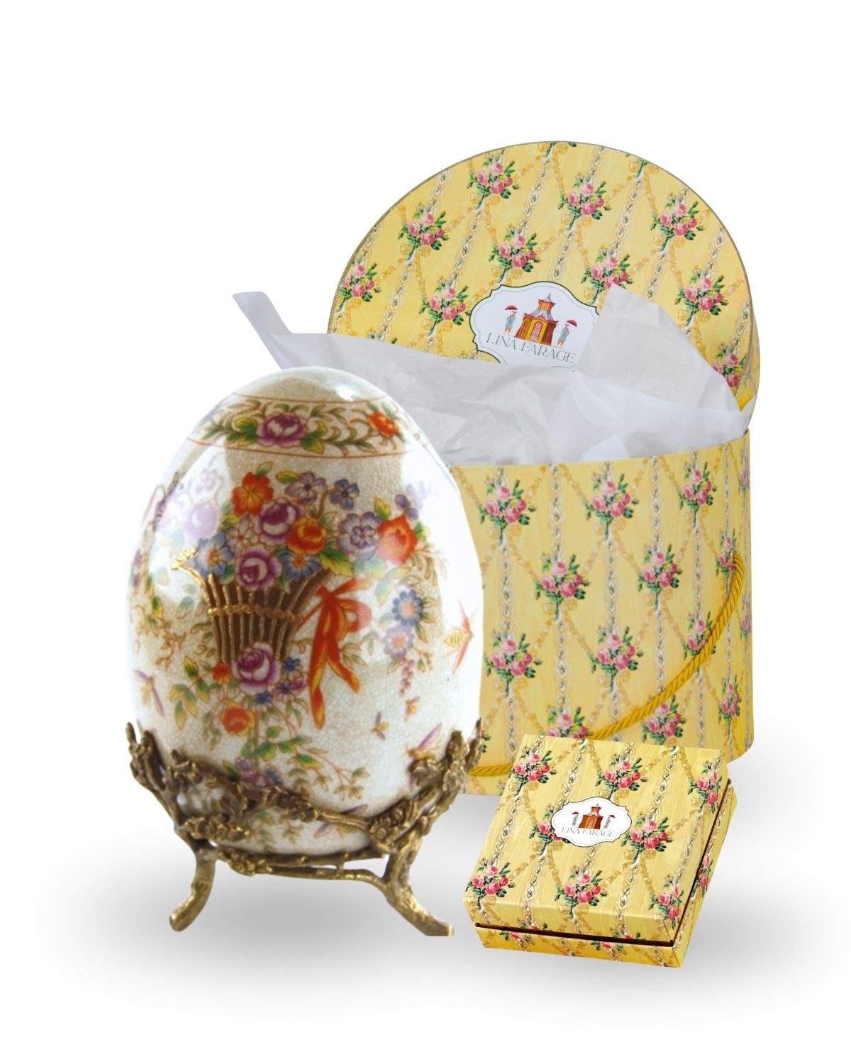 Cappelliera con Uovo di Porcellana "Versailles"